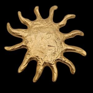 Edouard Rambaud Hammered Sun Brooch